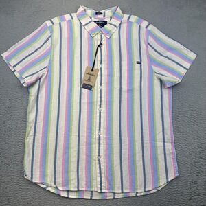 Chubbies Shirt‎ Mens Extra Large Multi Color Stripe Soft Serve Friday Resort